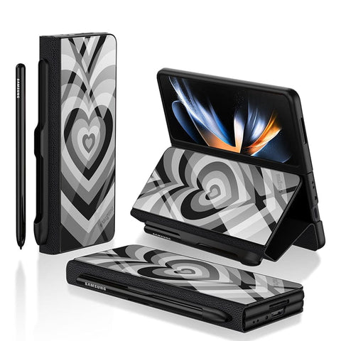 Samsung Galaxy Z Fold 3 5G Cover - O'Nation Heartbeat Series - HQ Ultra Shine Premium Infinity Glass Soft Silicon Borders Case