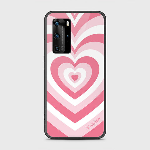 Huawei P40 Pro Cover- O'Nation Heartbeat Series - HQ Ultra Shine Premium Infinity Glass Soft Silicon Borders Case