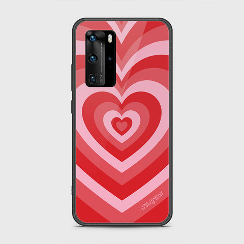 Huawei P40 Pro Cover- O'Nation Heartbeat Series - HQ Ultra Shine Premium Infinity Glass Soft Silicon Borders Case