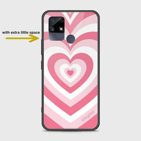 Realme C12 Cover- O'Nation Heartbeat Series - HQ Ultra Shine Premium Infinity Glass Soft Silicon Borders Case