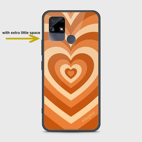 Realme C25 Cover- O'Nation Heartbeat Series - HQ Ultra Shine Premium Infinity Glass Soft Silicon Borders Case