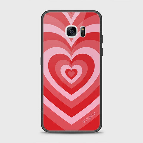 Samsung Galaxy S7 Edge Cover- O'Nation Heartbeat Series - HQ Ultra Shine Premium Infinity Glass Soft Silicon Borders Case