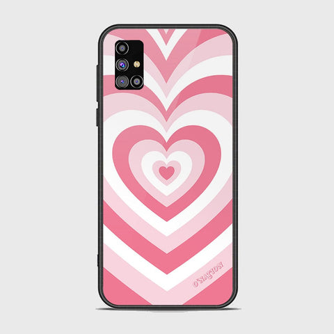 Samsung Galaxy M31s Cover - O'Nation Heartbeat Series - HQ Ultra Shine Premium Infinity Glass Soft Silicon Borders Case