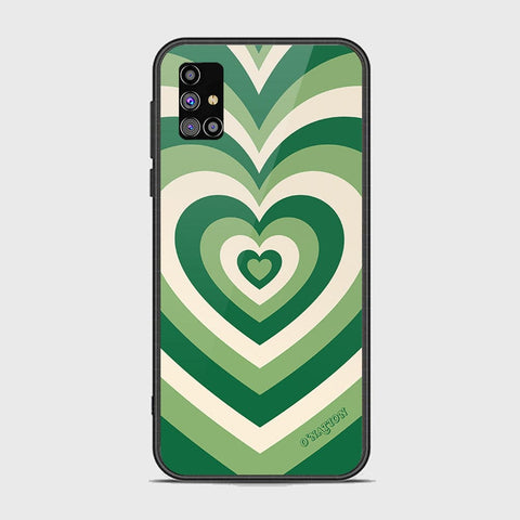 Samsung Galaxy M31s Cover - O'Nation Heartbeat Series - HQ Ultra Shine Premium Infinity Glass Soft Silicon Borders Case