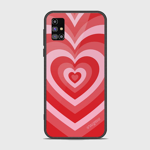 Samsung Galaxy M31s Cover - O'Nation Heartbeat Series - HQ Ultra Shine Premium Infinity Glass Soft Silicon Borders Case