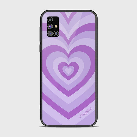 Samsung Galaxy M31s Cover - O'Nation Heartbeat Series - HQ Ultra Shine Premium Infinity Glass Soft Silicon Borders Case