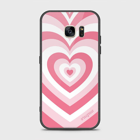 Samsung Galaxy S7 Cover- O'Nation Heartbeat Series - HQ Ultra Shine Premium Infinity Glass Soft Silicon Borders Case