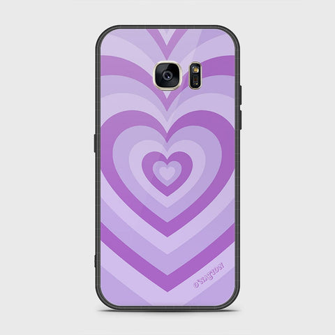 Samsung Galaxy S7 Cover- O'Nation Heartbeat Series - HQ Ultra Shine Premium Infinity Glass Soft Silicon Borders Case