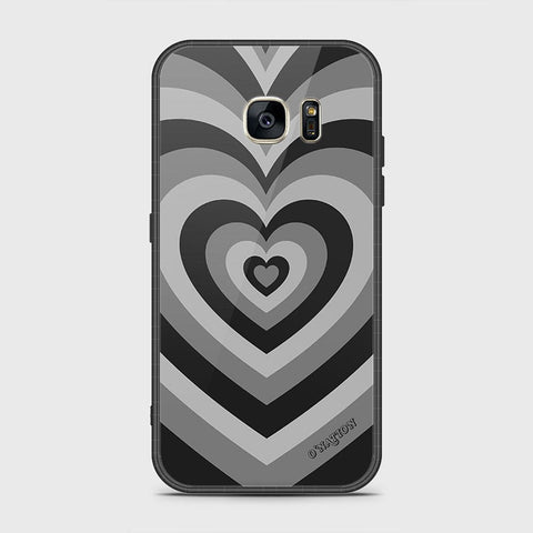 Samsung Galaxy S7 Cover- O'Nation Heartbeat Series - HQ Ultra Shine Premium Infinity Glass Soft Silicon Borders Case