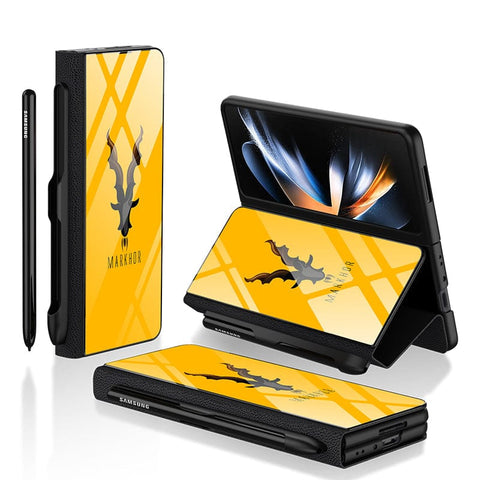 Samsung Galaxy Z Fold 3 5G Cover - Markhor Series - HQ Ultra Shine Premium Infinity Glass Soft Silicon Borders Case