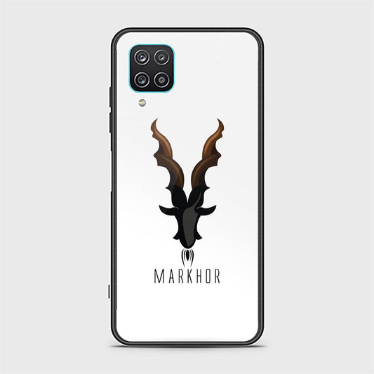 Samsung Galaxy A12 Nacho Cover - Markhor Series - D214 - HQ Ultra Shine Premium Infinity Glass Soft Silicon Borders Case ( Fast Delivery )