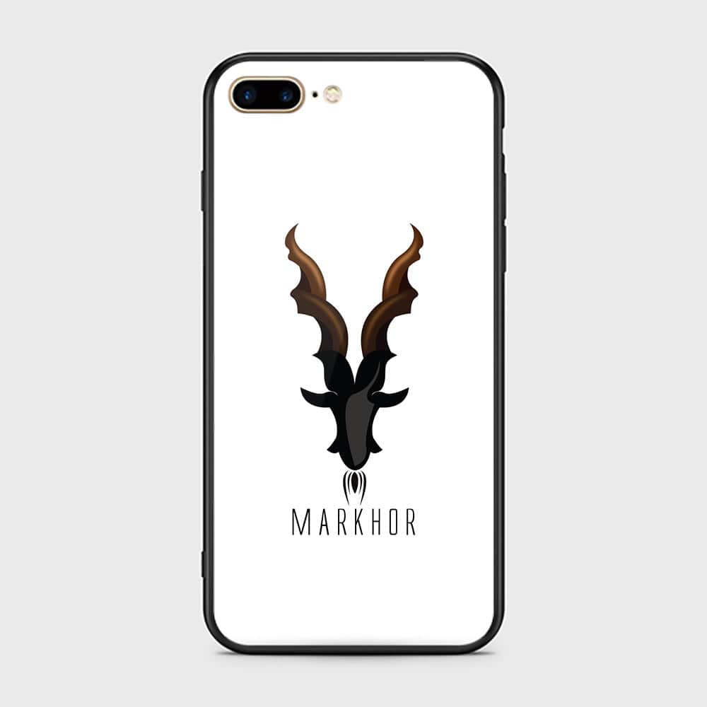 iPhone 8 Plus / 7 Plus Cover - Markhor Series - HQ Ultra Shine Premium Infinity Glass Soft Silicon Borders Case (Fast Delivery)