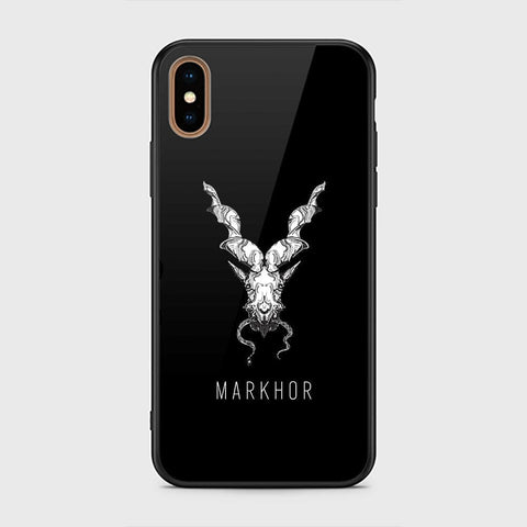 iiPhone XS / X Cover - Markhor Series - HQ Ultra Shine Premium Infinity Glass Soft Silicon Borders Case