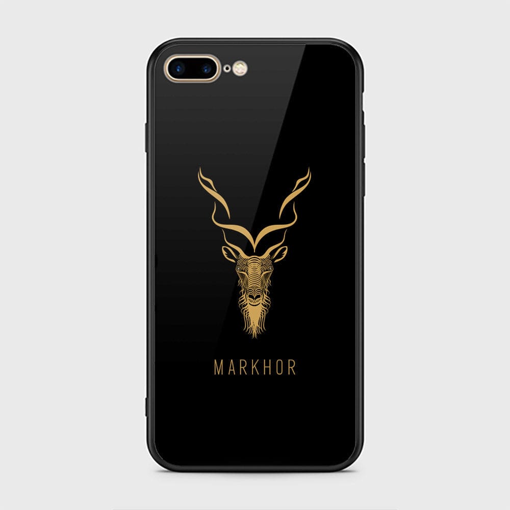 iPhone 8 Plus / 7 Plus Cover - Markhor Series - HQ Ultra Shine Premium Infinity Glass Soft Silicon Borders Case ( Fast Delivery ) (A)