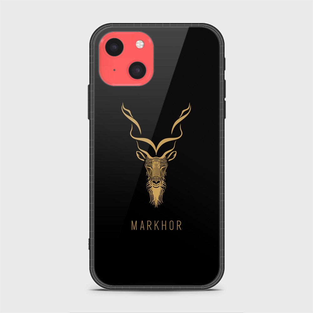 iPhone 13 Mini Cover - Markhor Series - HQ Ultra Shine Premium Infinity Glass Soft Silicon Borders Case (Fast Delivery)