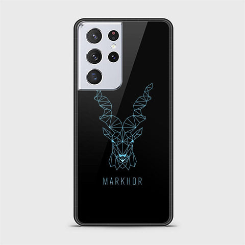 Samsung Galaxy S21 Ultra 5G Cover - Markhor Series - D165 - HQ Ultra Shine Premium Infinity Glass Soft Silicon Borders Case ( Fast Delivery )