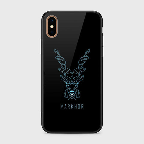 iiPhone XS / X Cover - Markhor Series - HQ Ultra Shine Premium Infinity Glass Soft Silicon Borders Case