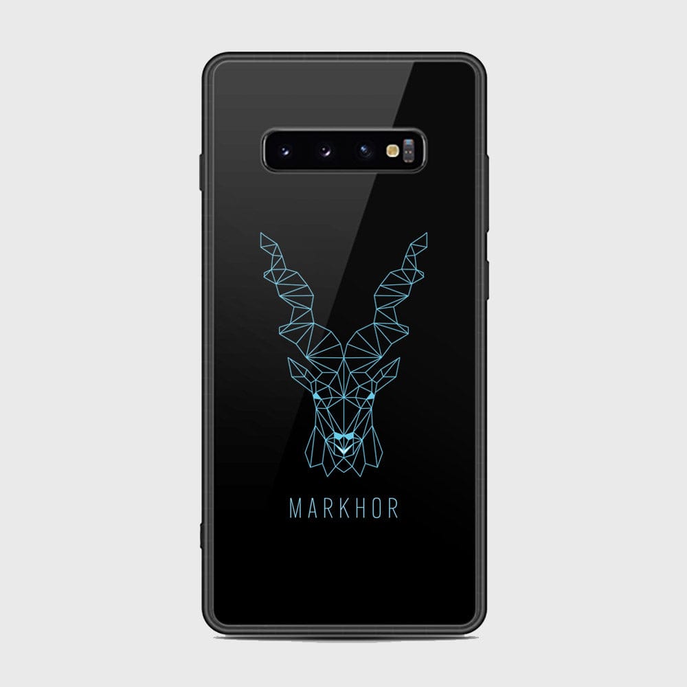 Samsung Galaxy S10 Plus Cover - Markhor Series - HQ Ultra Shine Premium Infinity Glass Soft Silicon Borders Case (Fast Delivery)(AH)