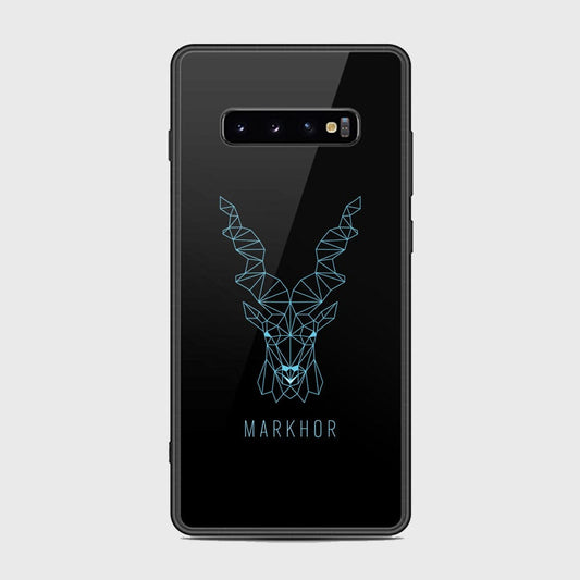 Samsung Galaxy S10 Plus Cover - Markhor Series - HQ Ultra Shine Premium Infinity Glass Soft Silicon Borders Case (Fast Delivery)(AH)