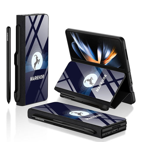 Samsung Galaxy Z Fold 4 5G Cover - Markhor Series - HQ Ultra Shine Premium Infinity Glass Soft Silicon Borders Case