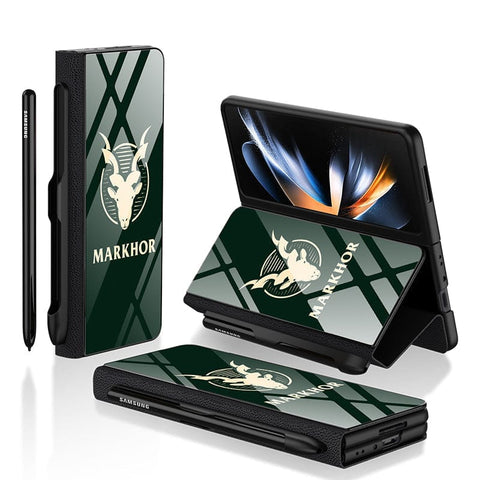Samsung Galaxy Z Fold 4 5G Cover - Markhor Series - HQ Ultra Shine Premium Infinity Glass Soft Silicon Borders Case