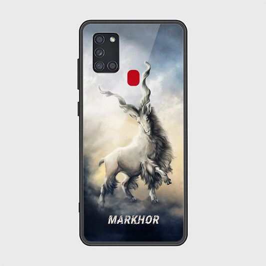 Samsung Galaxy A21s Cover - Markhor Series - D210 - HQ Ultra Shine Premium Infinity Glass Soft Silicon Borders Case ( Fast Delivery )