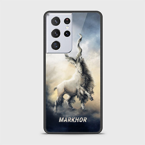 Samsung Galaxy S21 Ultra 5G Cover - Markhor Series - HQ Ultra Shine Premium Infinity Glass Soft Silicon Borders Case