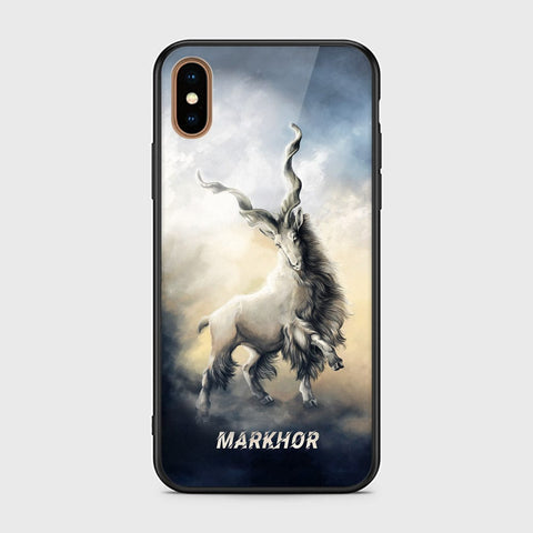 iiPhone XS / X Cover - Markhor Series - HQ Ultra Shine Premium Infinity Glass Soft Silicon Borders Case