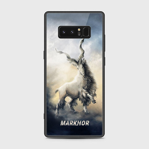 Samsung Galaxy Note 8 Cover - Markhor Series - D176 - HQ Ultra Shine Premium Infinity Glass Soft Silicon Borders Case  ( Fast Delivery )