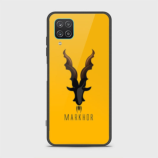 Samsung Galaxy A12 Nacho Cover - Markhor Series - D222 - HQ Ultra Shine Premium Infinity Glass Soft Silicon Borders Case ( Fast Delivery )