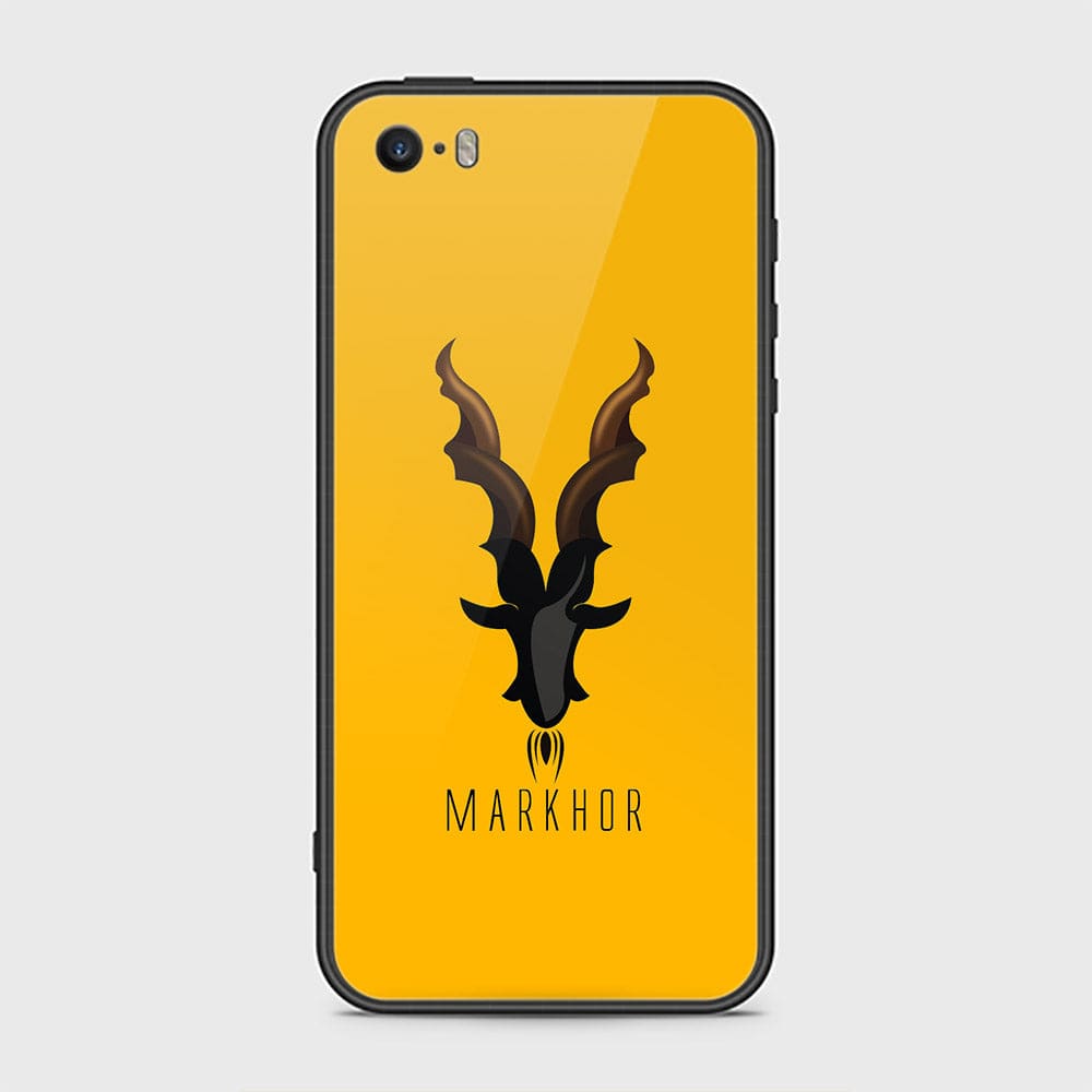 iPhone 5s Cover - Markhor Series - HQ Ultra Shine Premium Infinity Glass Soft Silicon Borders Case