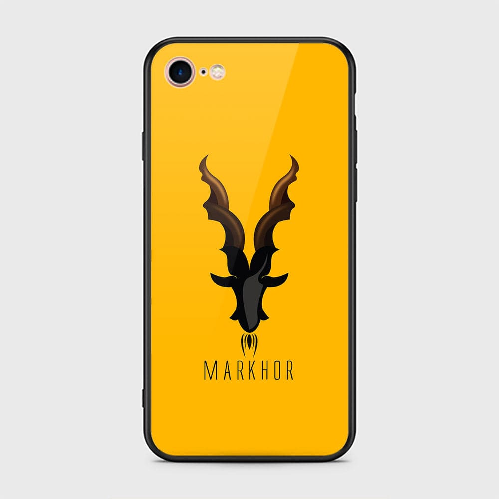 iPhone 8 / 7 Cover - Markhor Series - HQ Ultra Shine Premium Infinity Glass Soft Silicon Borders Case