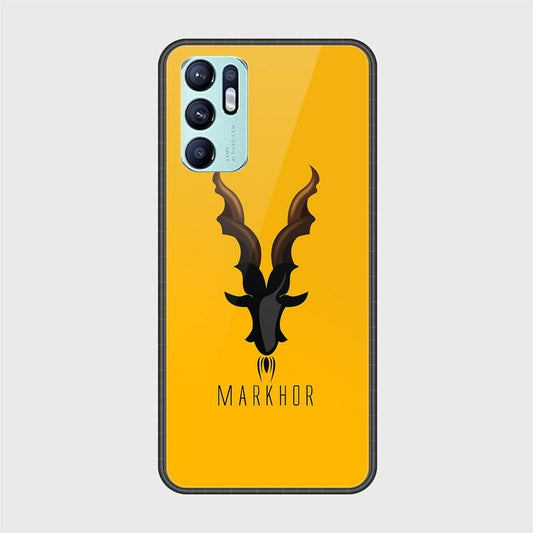 Oppo Reno 6 Cover - Markhor Series - HQ Ultra Shine Premium Infinity Glass Soft Silicon Borders Case