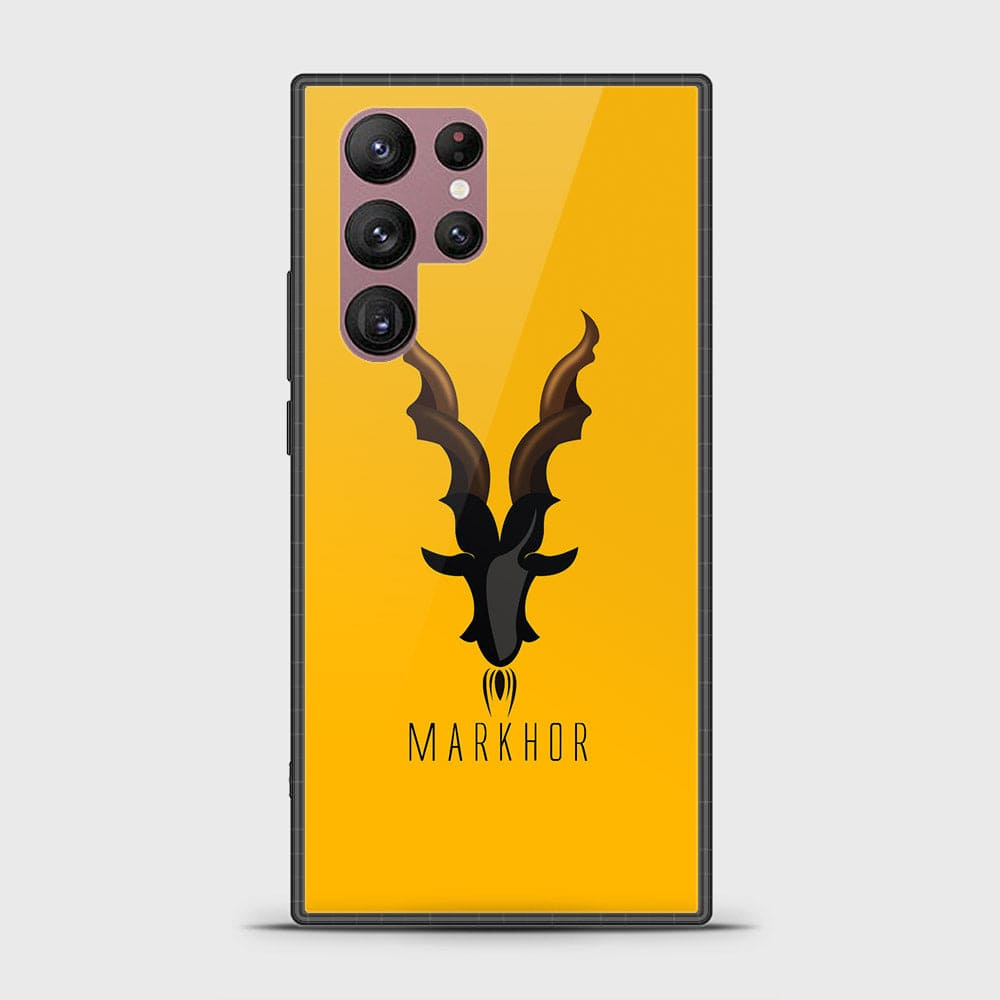 Samsung Galaxy S22 Ultra 5G Cover - Markhor Series - HQ Ultra Shine Premium Infinity Glass Soft Silicon Borders Case