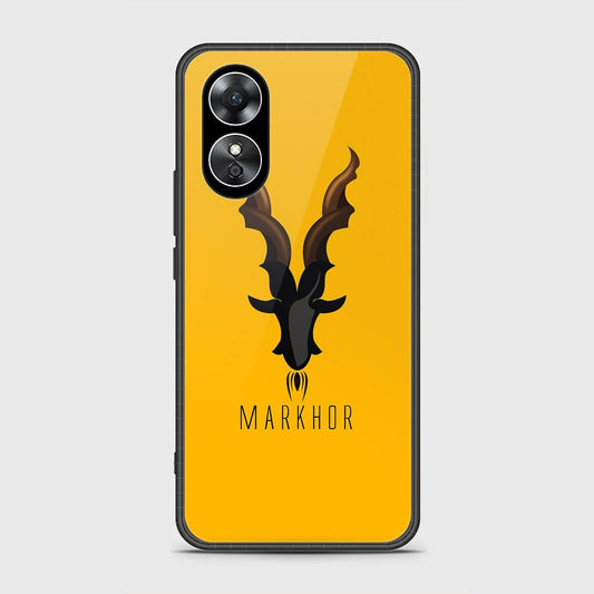 Oppo A17 Cover- Markhor Series - HQ Ultra Shine Premium Infinity Glass Soft Silicon Borders Case