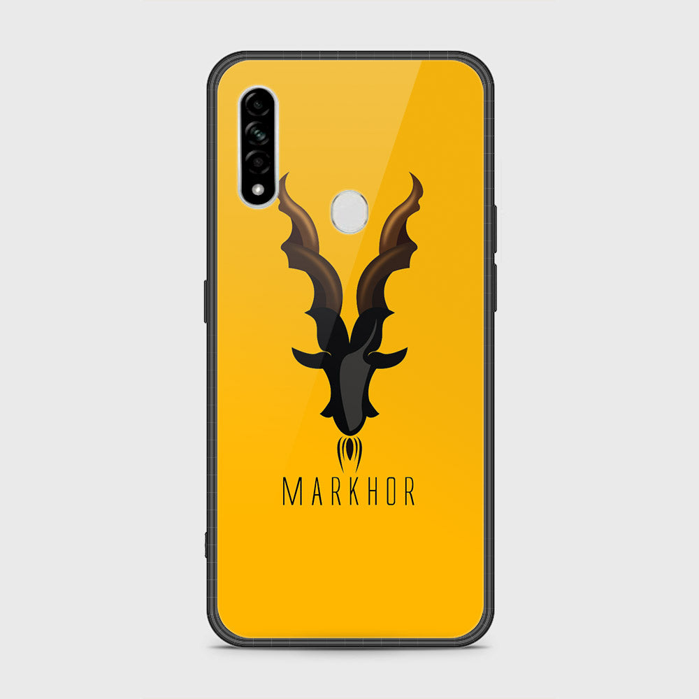 Oppo A31 Cover- Markhor Series - HQ Ultra Shine Premium Infinity Glass Soft Silicon Borders Case