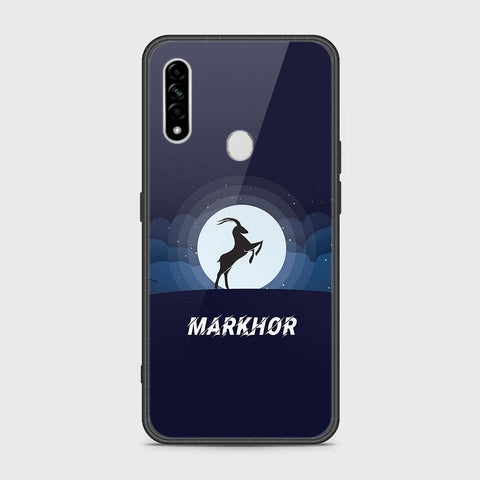 Oppo A8 Cover- Markhor Series - HQ Ultra Shine Premium Infinity Glass Soft Silicon Borders Case