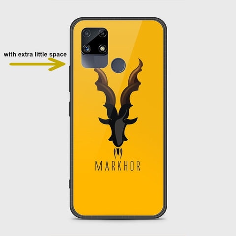 Realme C12 Cover- Markhor Series - HQ Ultra Shine Premium Infinity Glass Soft Silicon Borders Case