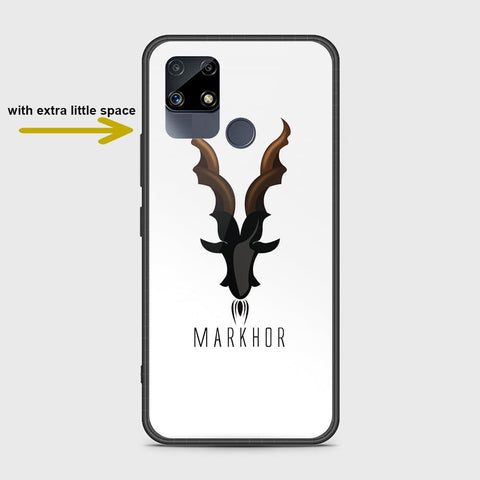 Realme C12 Cover- Markhor Series - HQ Ultra Shine Premium Infinity Glass Soft Silicon Borders Case