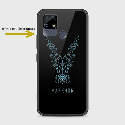 Realme C12 Cover- Markhor Series - HQ Ultra Shine Premium Infinity Glass Soft Silicon Borders Case