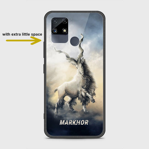 Realme Narzo 30A Cover- Markhor Series - HQ Ultra Shine Premium Infinity Glass Soft Silicon Borders Case