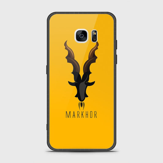 Samsung Galaxy S7 Edge Cover- Markhor Series - HQ Ultra Shine Premium Infinity Glass Soft Silicon Borders Case