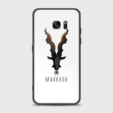 Samsung Galaxy S7 Edge Cover- Markhor Series - HQ Ultra Shine Premium Infinity Glass Soft Silicon Borders Case