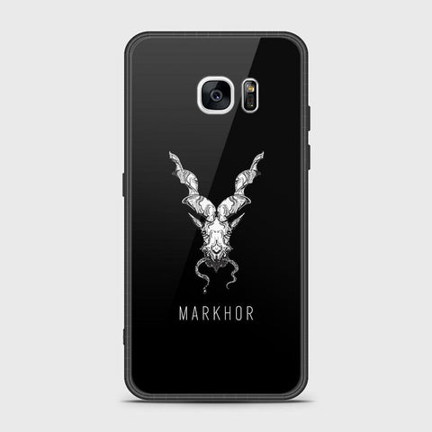 Samsung Galaxy S7 Edge Cover- Markhor Series - HQ Ultra Shine Premium Infinity Glass Soft Silicon Borders Case