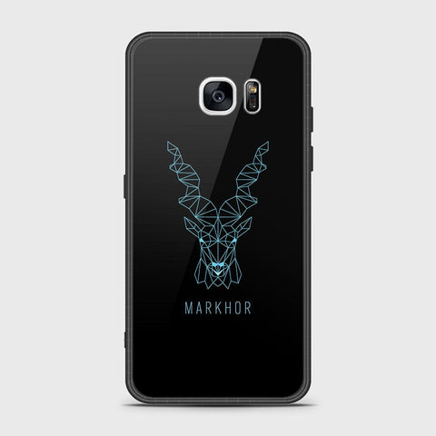 Samsung Galaxy S7 Edge Cover- Markhor Series - HQ Ultra Shine Premium Infinity Glass Soft Silicon Borders Case