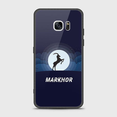 Samsung Galaxy S7 Edge Cover- Markhor Series - HQ Ultra Shine Premium Infinity Glass Soft Silicon Borders Case