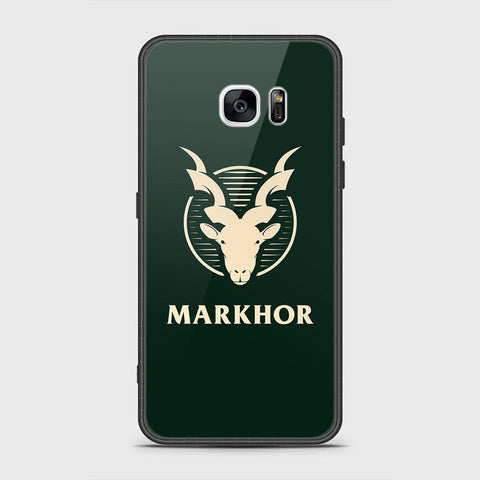 Samsung Galaxy S7 Edge Cover- Markhor Series - HQ Ultra Shine Premium Infinity Glass Soft Silicon Borders Case