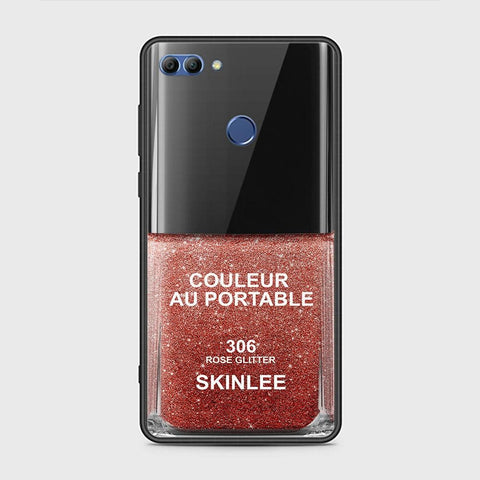 Huawei Y9 2018 Cover - Couleur Au Portable Series - HQ Ultra Shine Premium Infinity Glass Soft Silicon Borders Case