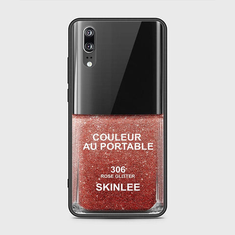 Huawei P20 Cover - Couleur Au Portable Series - HQ Ultra Shine Premium Infinity Glass Soft Silicon Borders Case