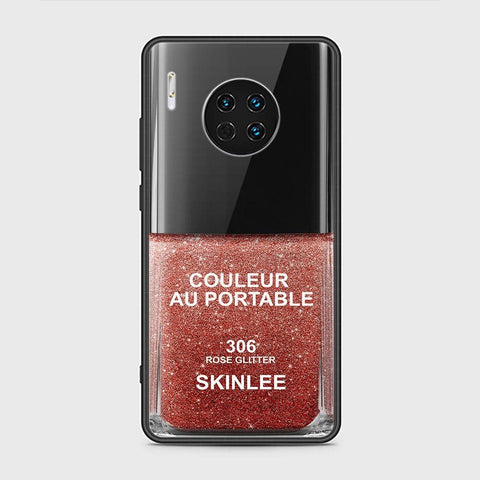 Huawei Mate 30 Cover - Couleur Au Portable Series - HQ Ultra Shine Premium Infinity Glass Soft Silicon Borders Case